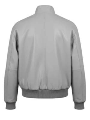 Grey Retro Bomber Jacket
