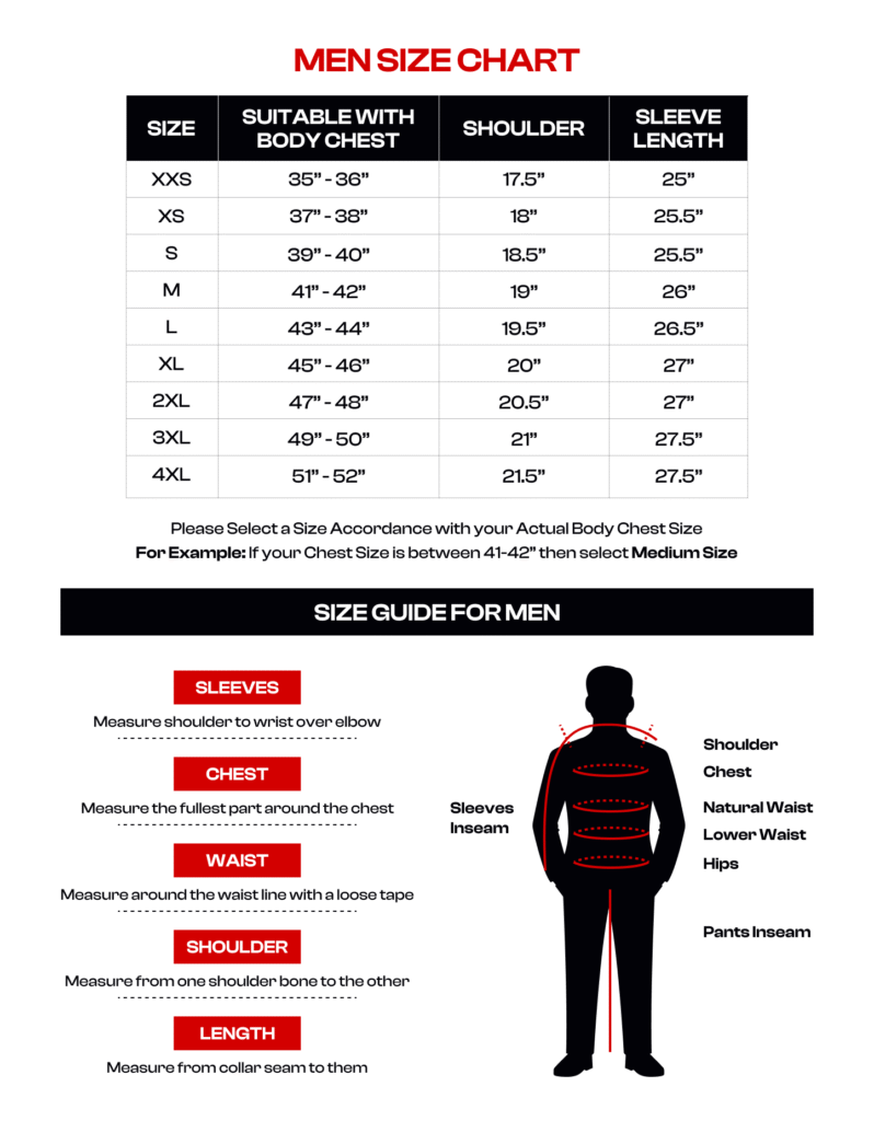Men Size Chart Celeberity Outfits